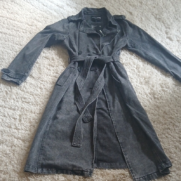 Jackets & Blazers - NWT TRENCH BLACK WASH